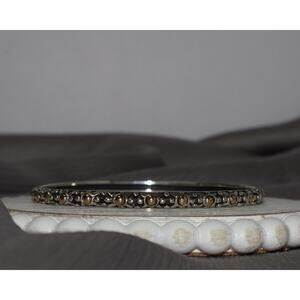 John Hardy 18k & 925 Dot Bangle Bracelet 17.57G / Sz M